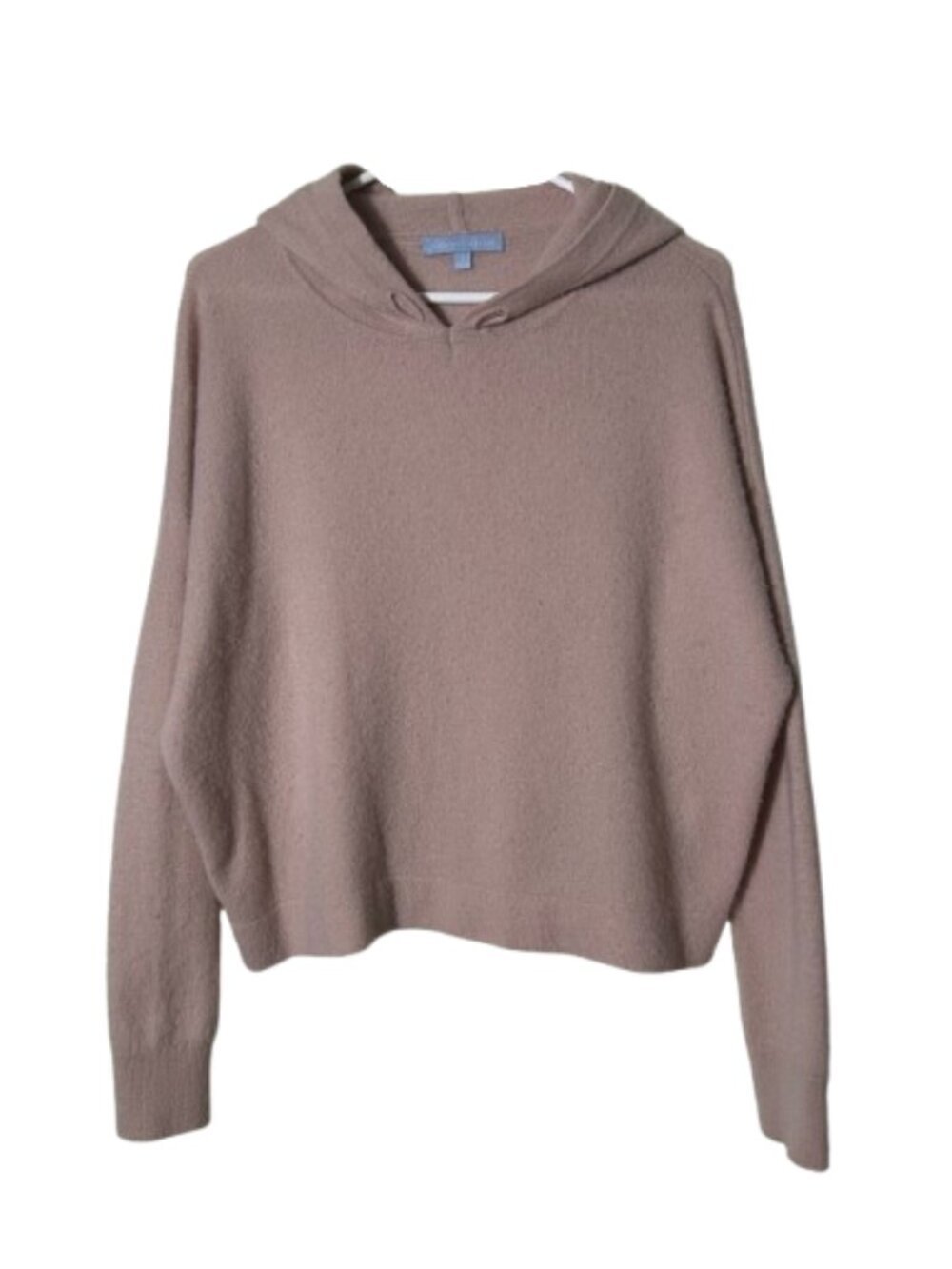 Antonio Melani pink 100% cashmere crop hoodie womens L boxy